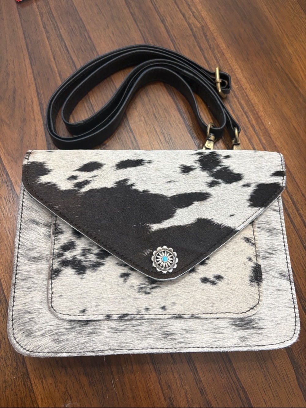 Cowhide Crossbody - real leather